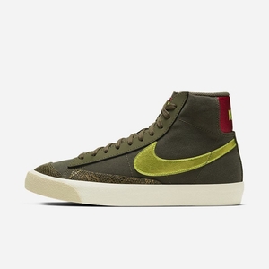 Basket Montante Nike Blazer Mid '77 Vert Kaki 5486-230 Medium Olive/Fossil/Team Gold/Lemon Venom Femme | XDK-22457415